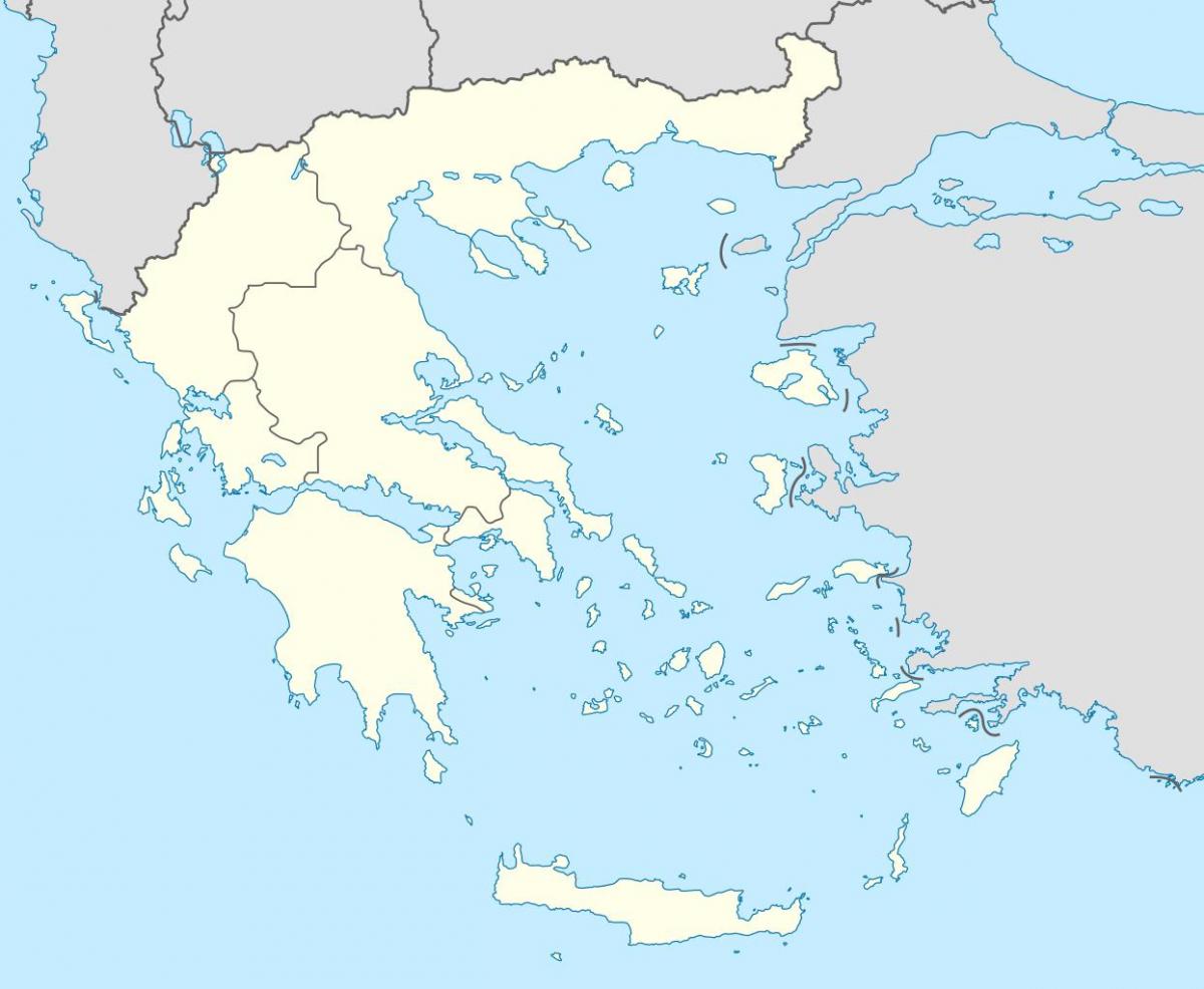 Lege kaart van Griekenland