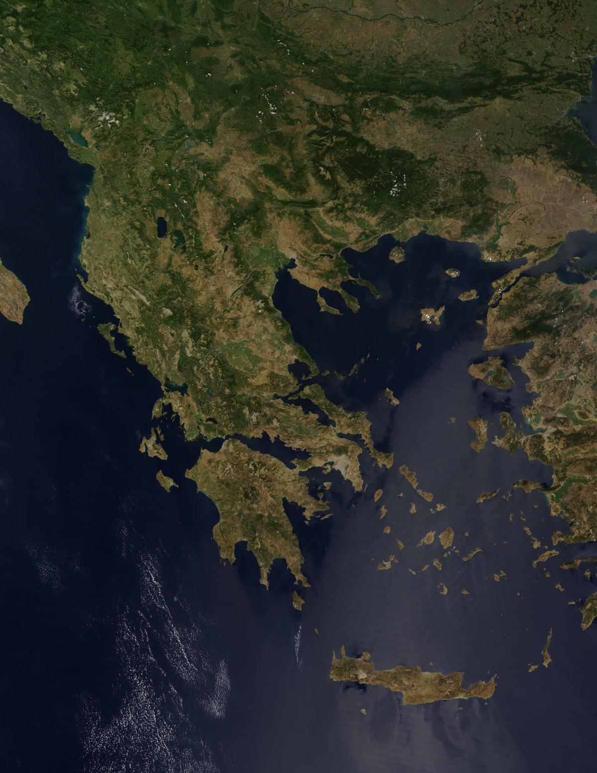 Griekenland luchtfoto kaart