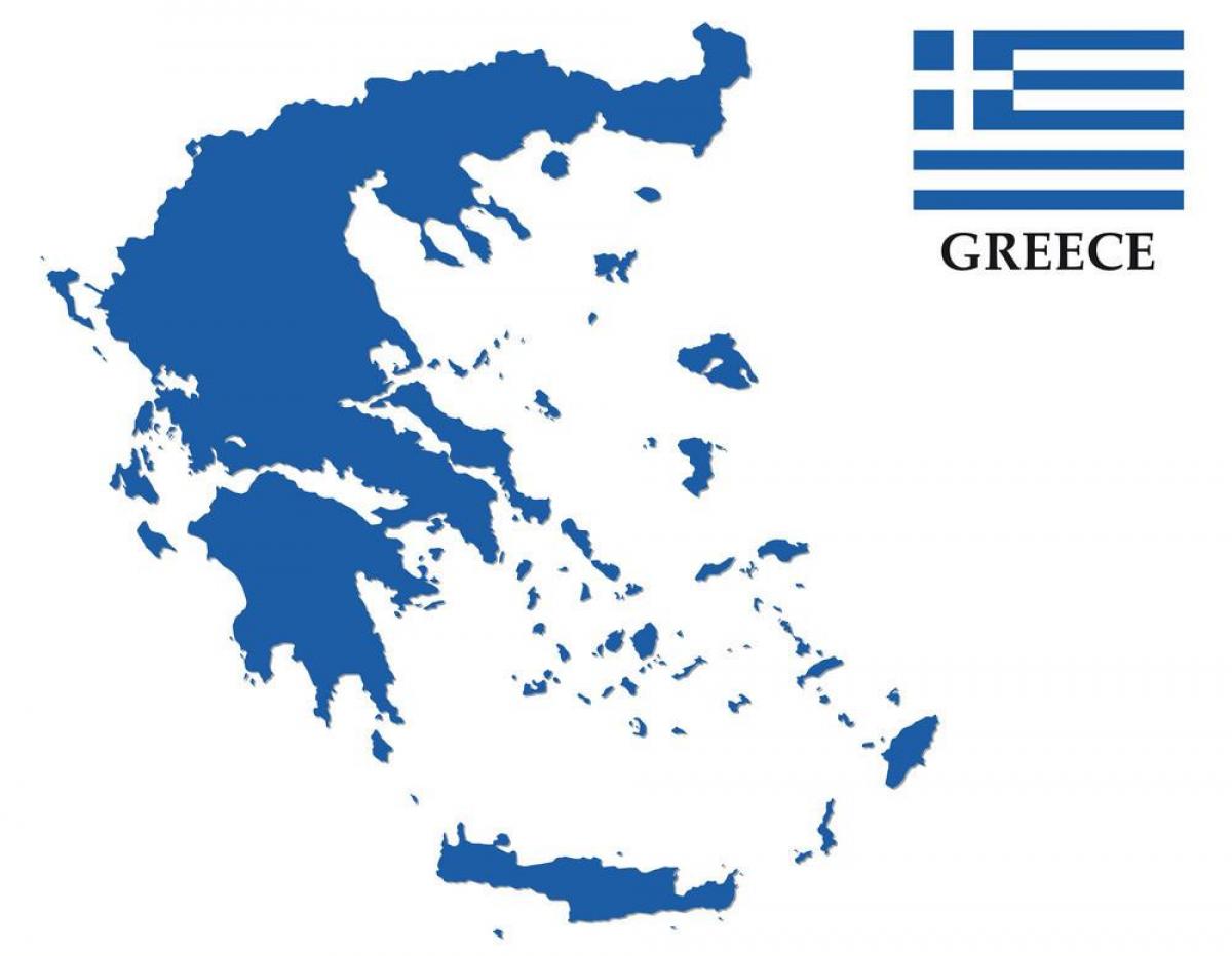 Kaart van de Griekse vlag