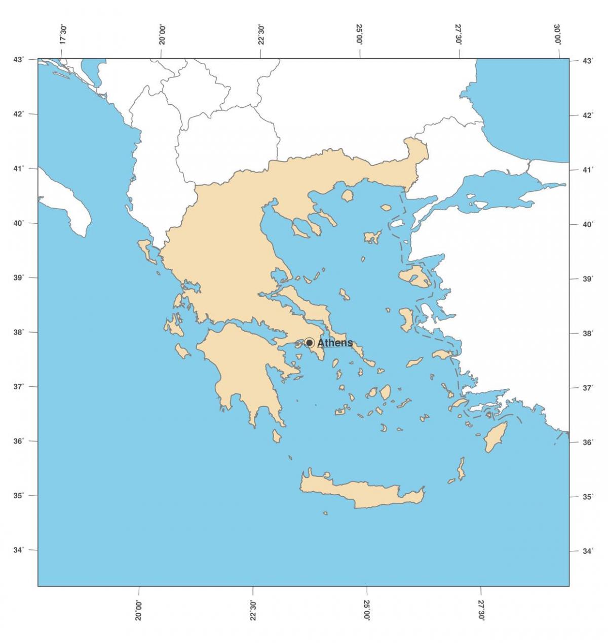 Griekenland hoofdstad kaart