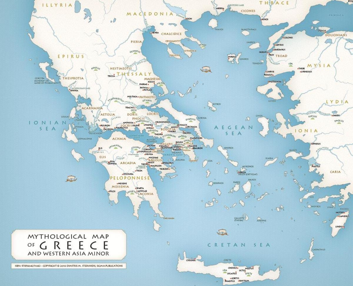 Historische kaart van Griekenland